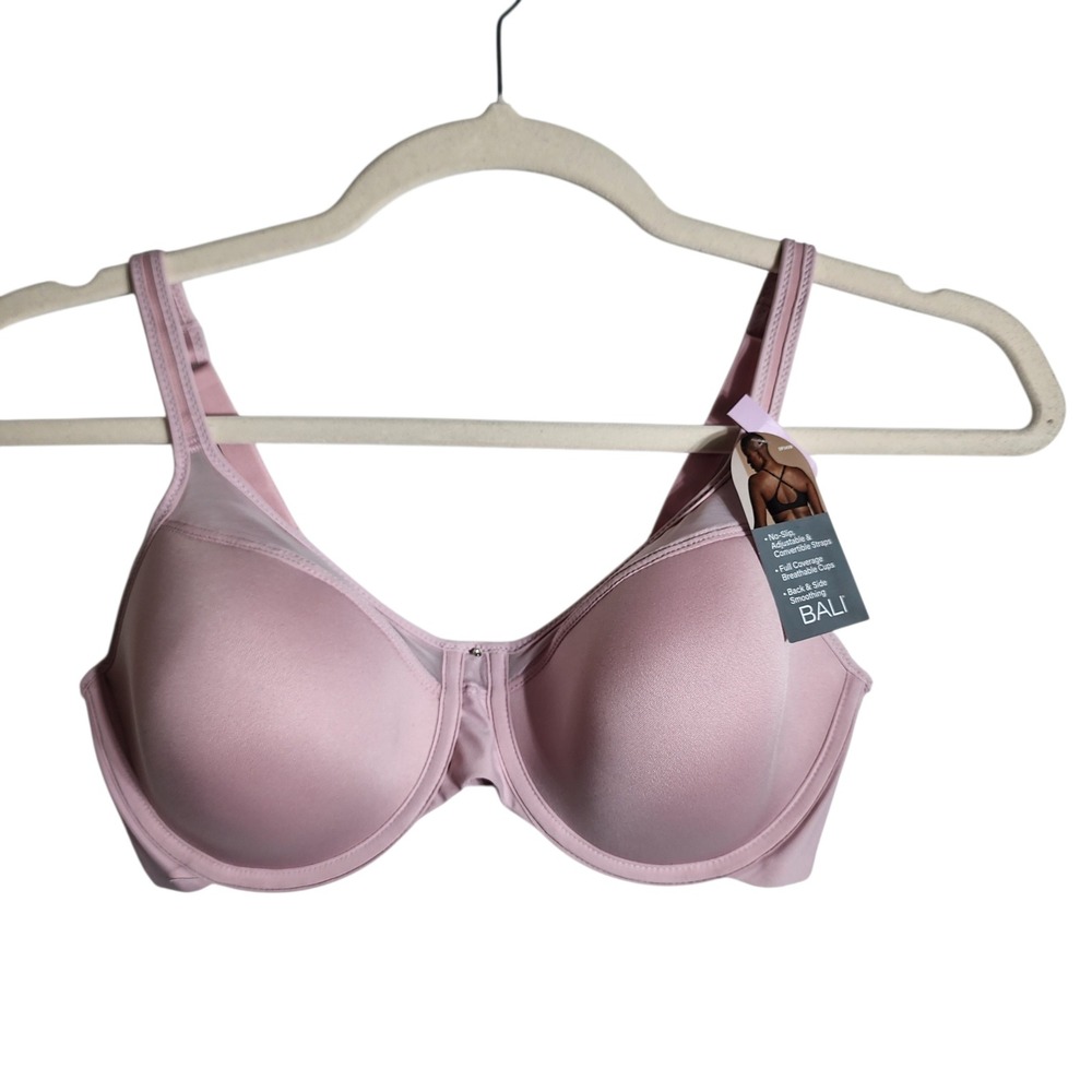 Bali One Smooth U Full Coverage Underwire Bra Mauve Pink 38D DF3439